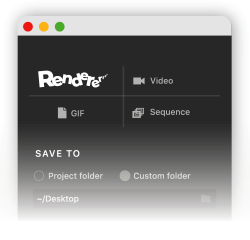 Renderer | Render UI Script for After Effects. Export video and gif for Behance, Dribbble & etc. - 2